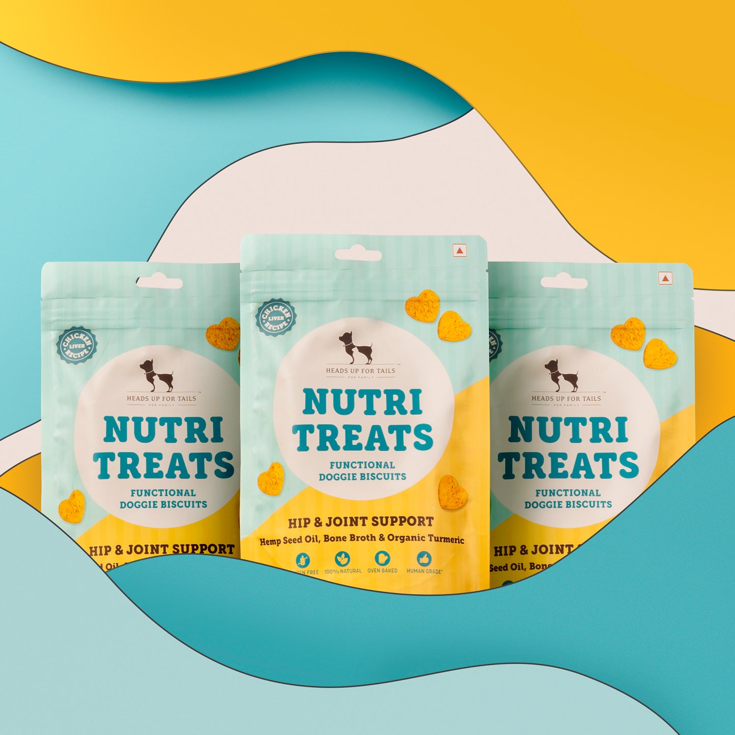 HUFT Nutri Treats For Dogs - Hip & Joint Support - 150 g - Heads Up For Tails