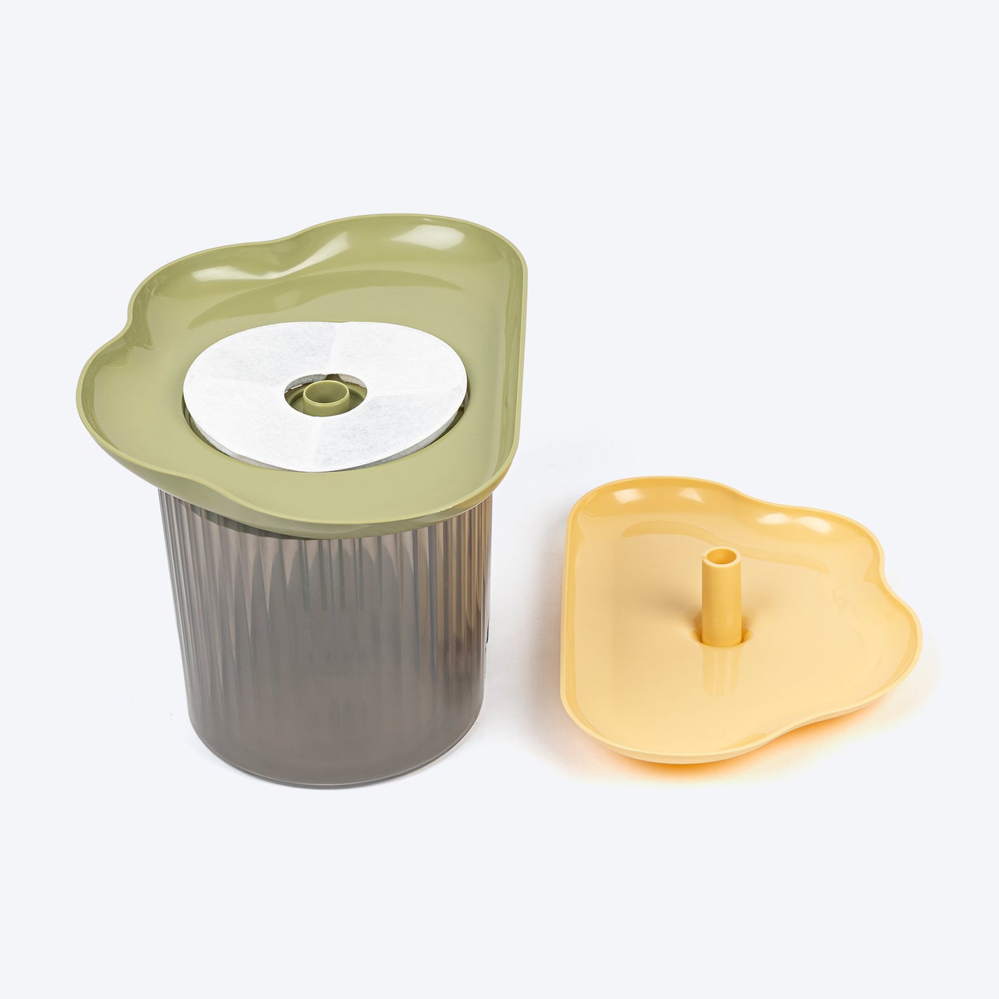 HUFT Yolk Water Dispenser Fountain Interactive Toy For Dog & Cat - Yellow - Heads Up For Tails
