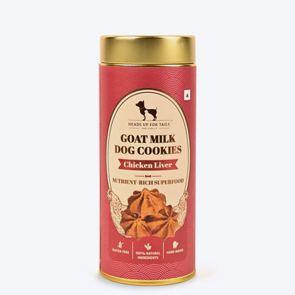 HUFT Goat Milk Dog Cookies - Chicken Liver - 200 g - Heads Up For Tails