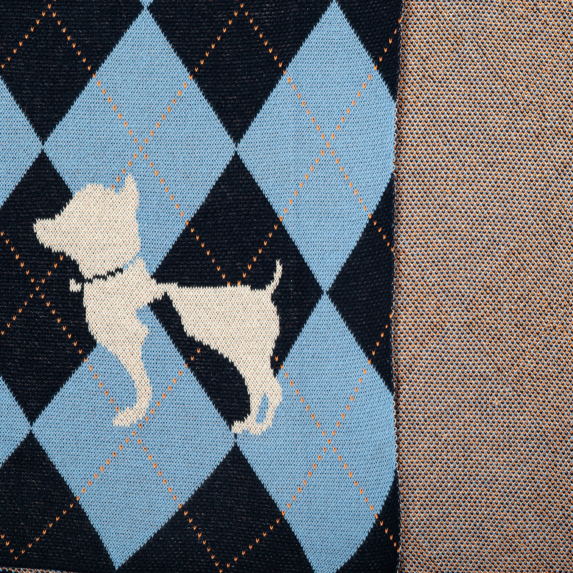 HUFT Cuddle Checks Blanket For Dog & Cat - Blue - Heads Up For Tails