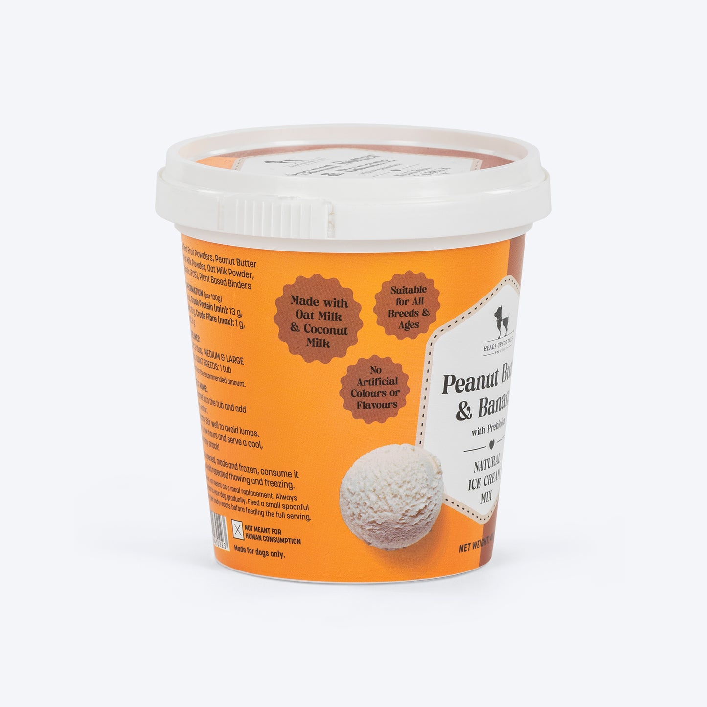 HUFT Ice Cream Peanut Butter & Banana With Prebiotics Mix Treat For Dog - 40 gm - Heads Up For Tails