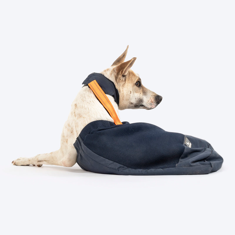 HUFT Trooper Drag Bag Harness For Dog - Navy Blue - Heads Up For Tails