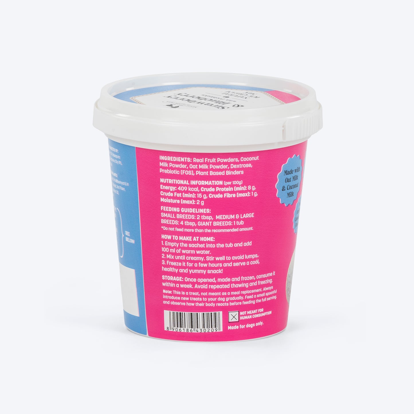 HUFT Ice Cream Strawberry & Blueberry With Prebiotics Mix Treat For Dog - 40 gm - Heads Up For Tails