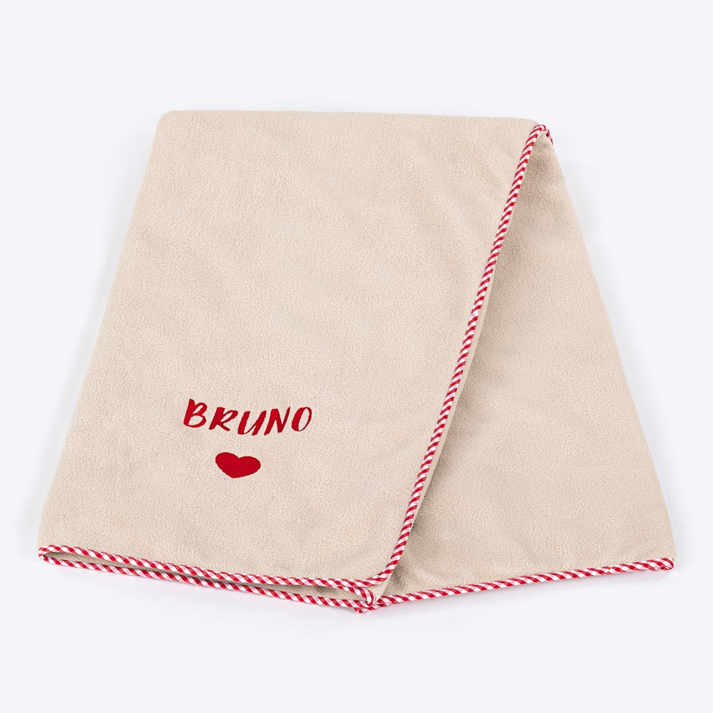 HUFT Personalised Snuggle Blanket For Dog & Cat - Beige - Heads Up For Tails