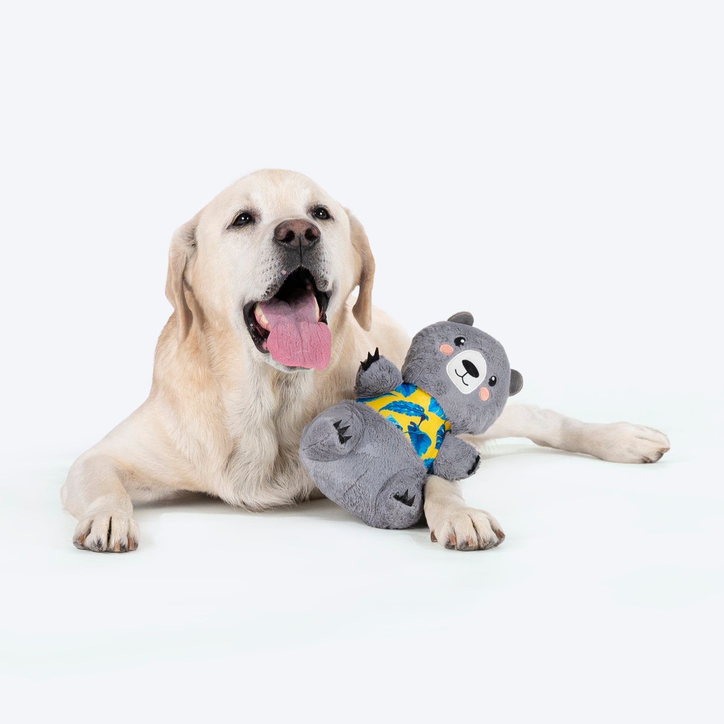 HUFT Sir Hug-A-Lot Plush Toy For Dog - Grey - Heads Up For Tails