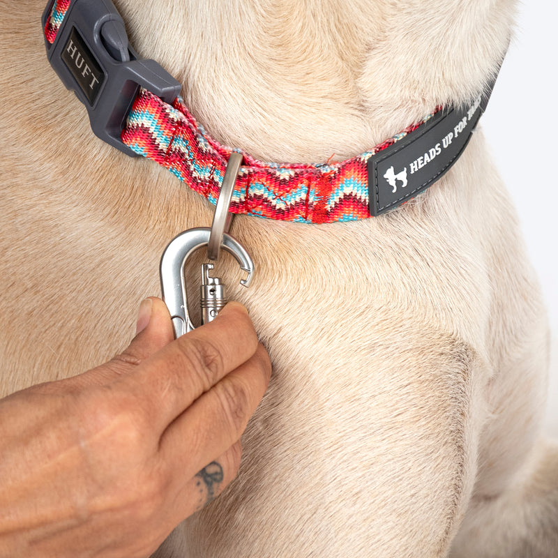 HUFT Zig Zag Galaxy Leash For Dog - Red - Heads Up For Tails