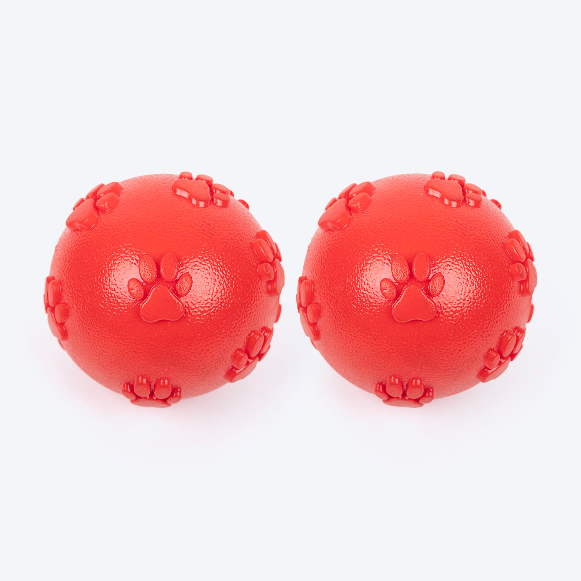 TLC Squeaky Balls Toy For Dog - Red - Set of 2 - Heads Up For Tails