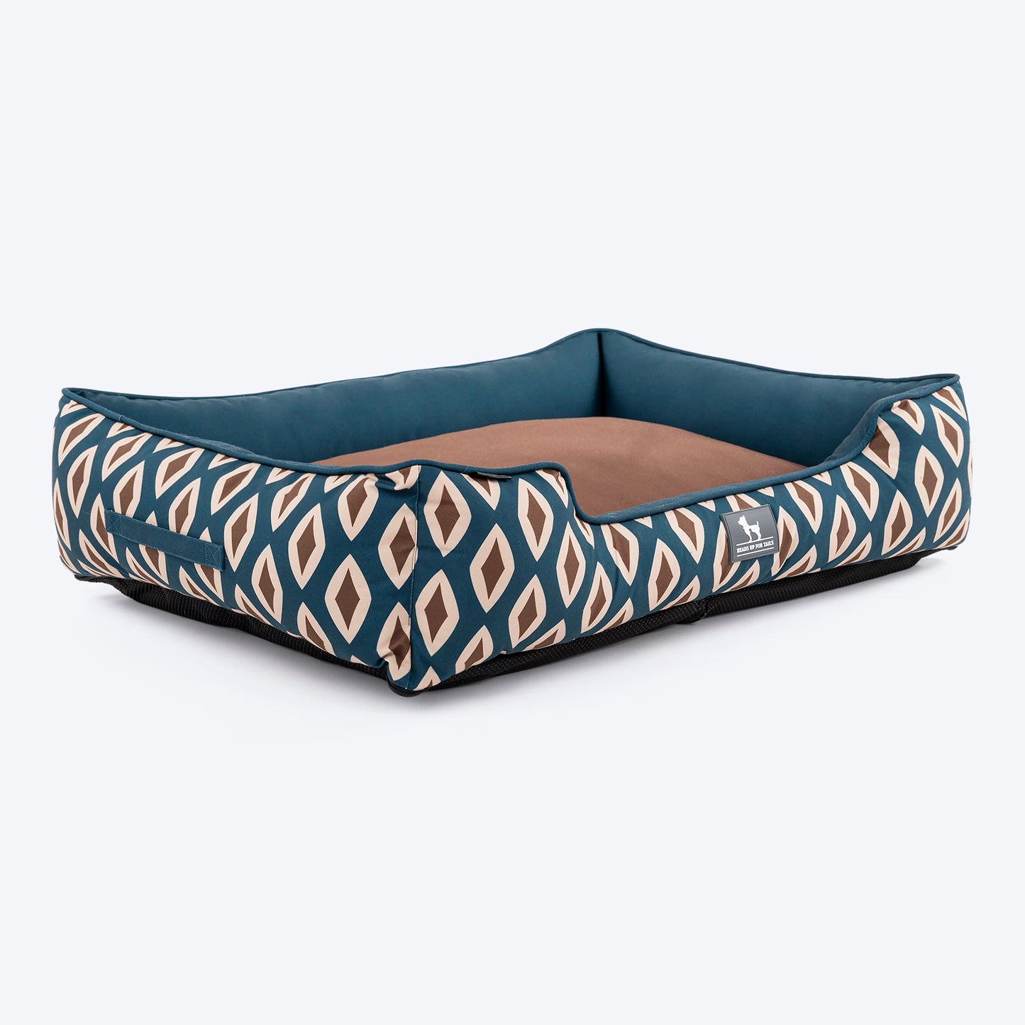 HUFT Bohemian Bliss Lounger Dog Bed - Teal & Brown -07
