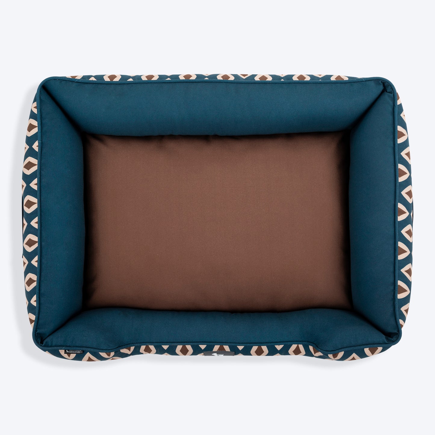 HUFT Bohemian Bliss Lounger Dog Bed - Teal & Brown -05