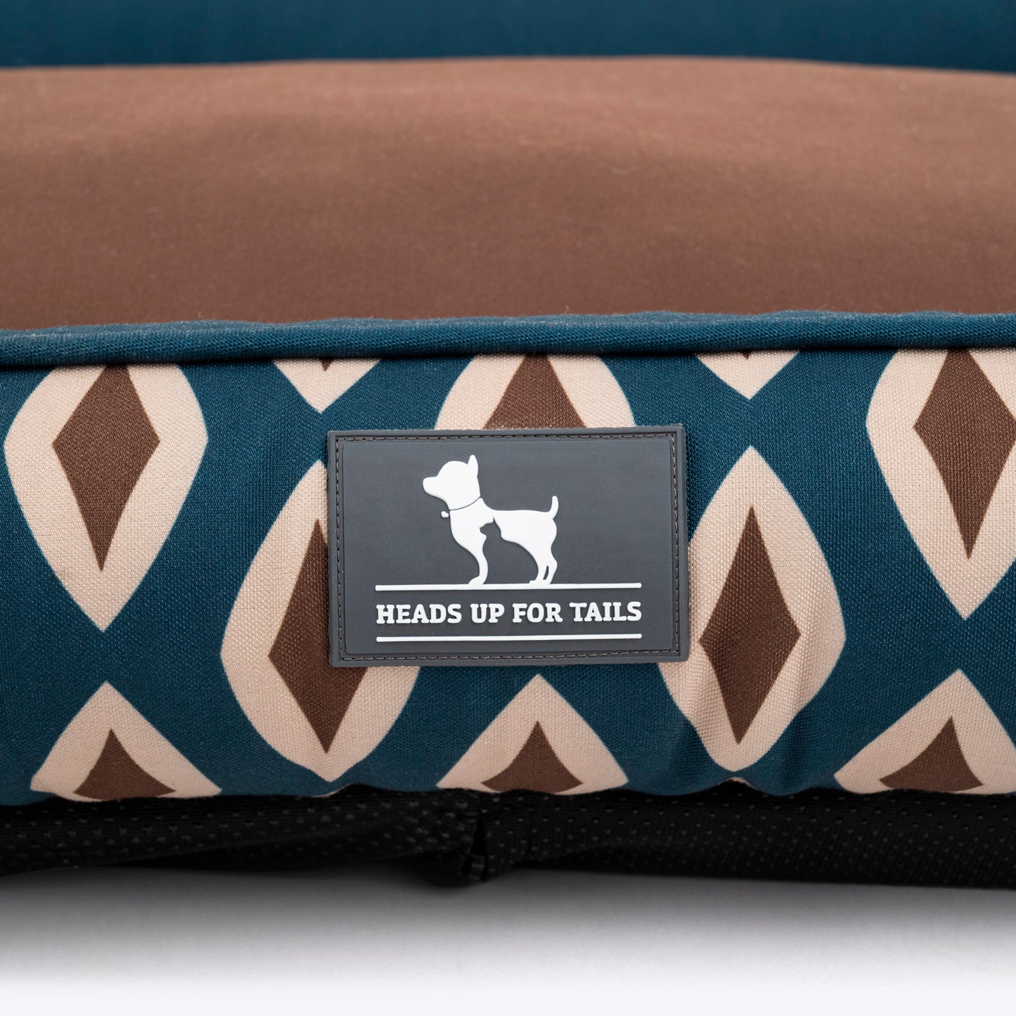 HUFT Bohemian Bliss Lounger Dog Bed - Teal & Brown -08