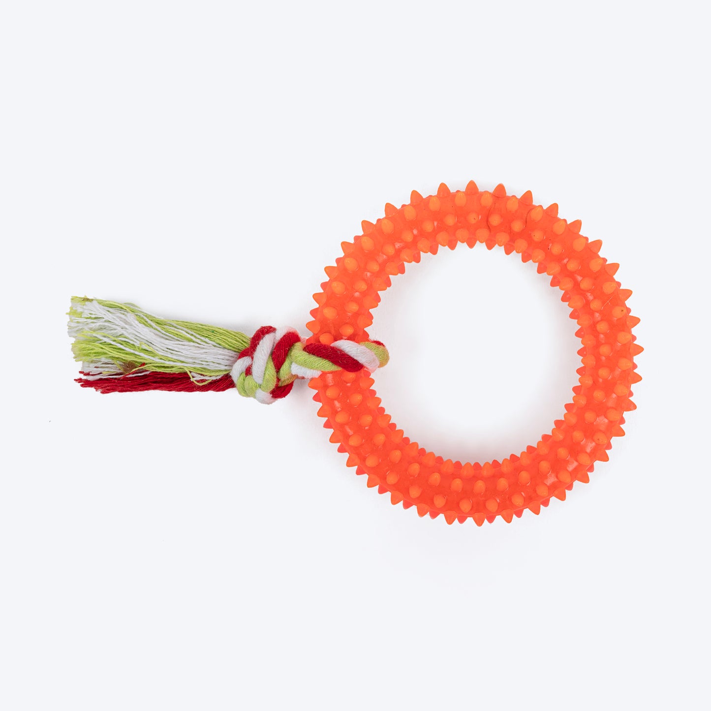TLC Spike Ring Teether Chew Toy For Dog - Orange - Heads Up For Tails