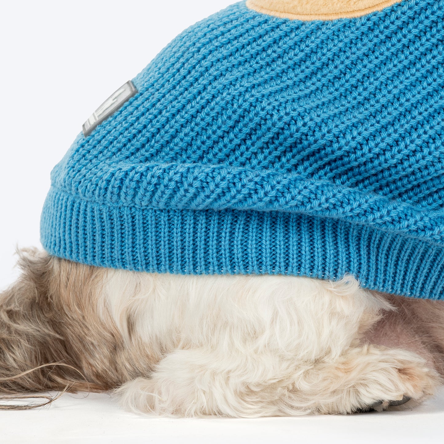 HUFT Snuggle Bear Sweater For Small Dog - Light Blue - Heads Up For Tails
