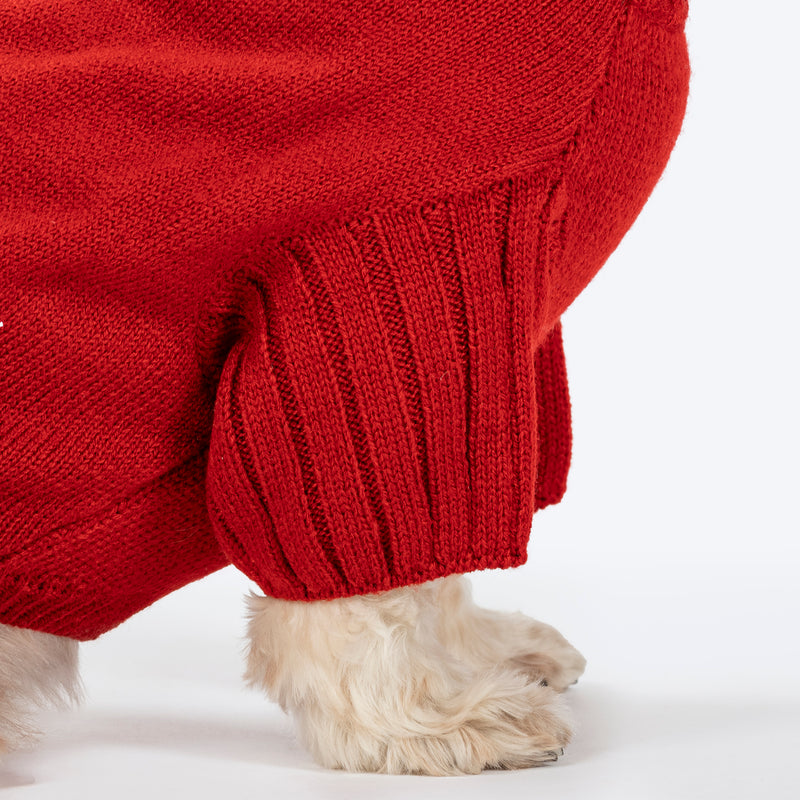 HUFT Rudolph'¬€ž¢s Red-Nose Sweater For Small Dog - Red - Heads Up For Tails