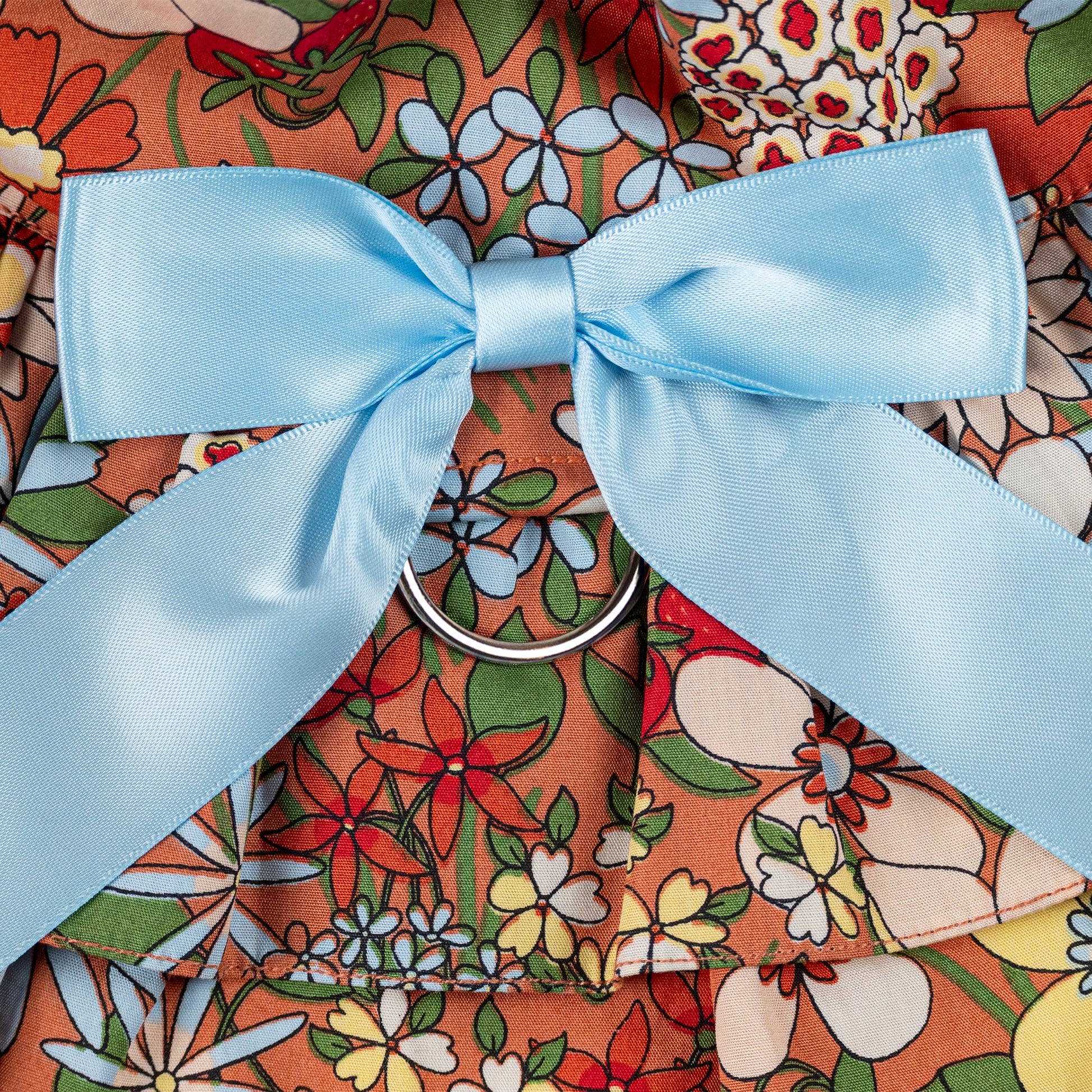 HUFT Printed Floral Cotton Dress For Dog - Brown - Heads Up For Tails