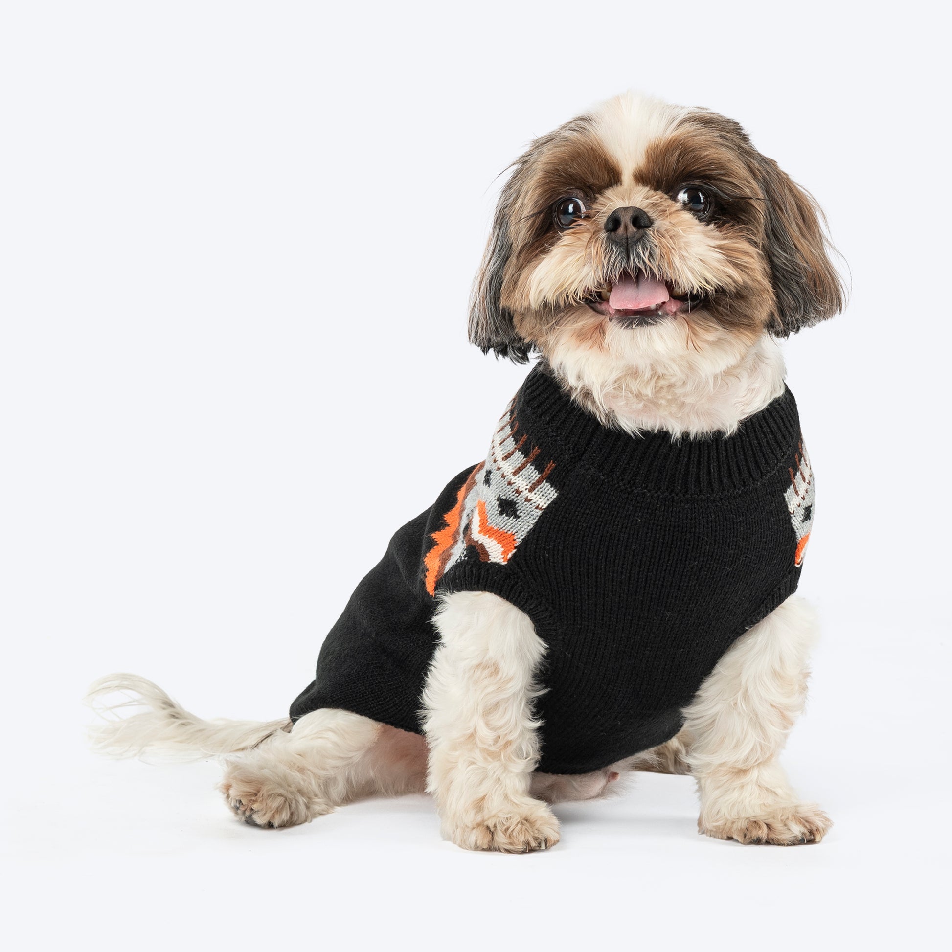 HUFT Snuggle Season Sweater For Dog - Black - Heads Up For Tails