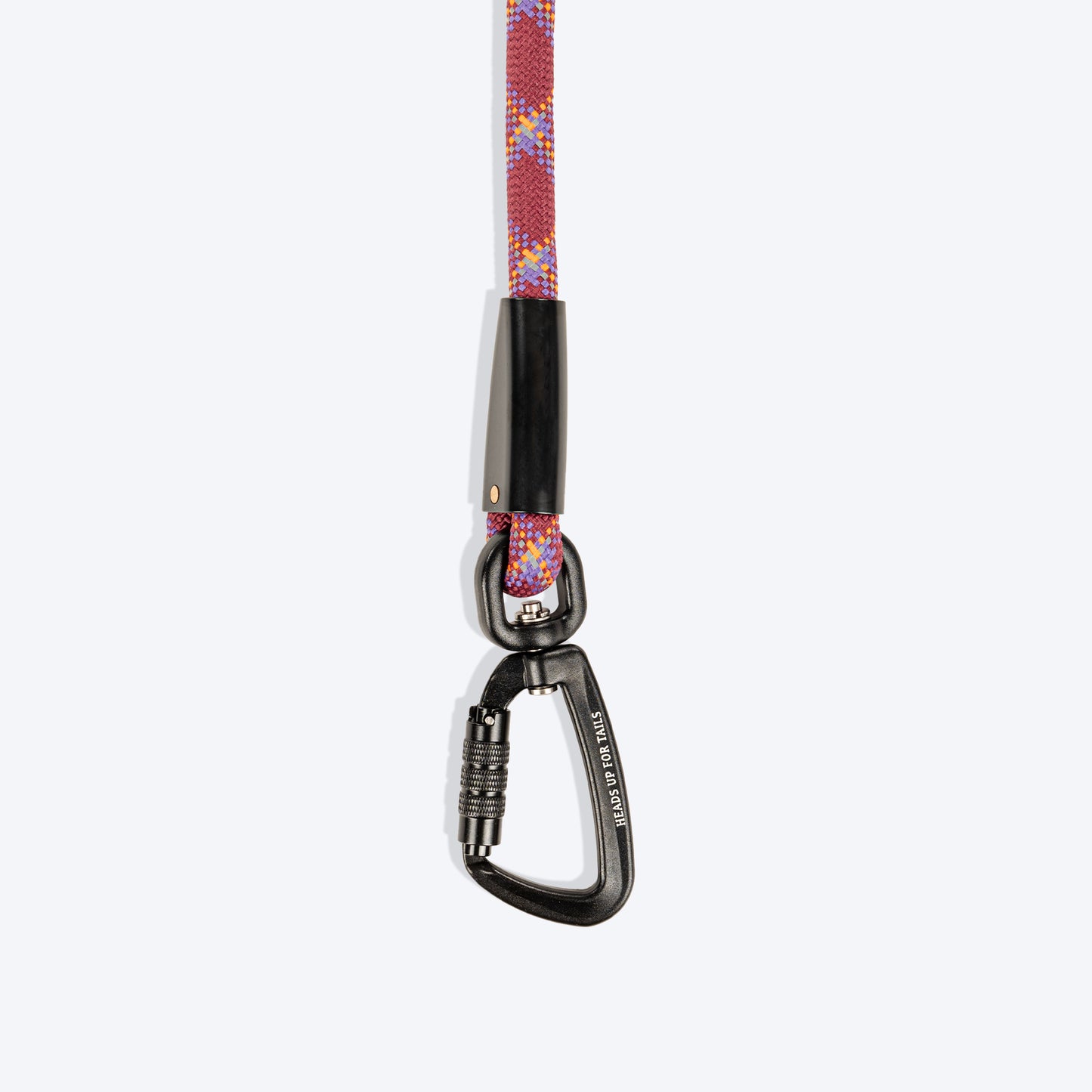 HUFT Xplorers Rope Leash With Carabiner For Dog - Maroon - 5 ft - Heads Up For Tails