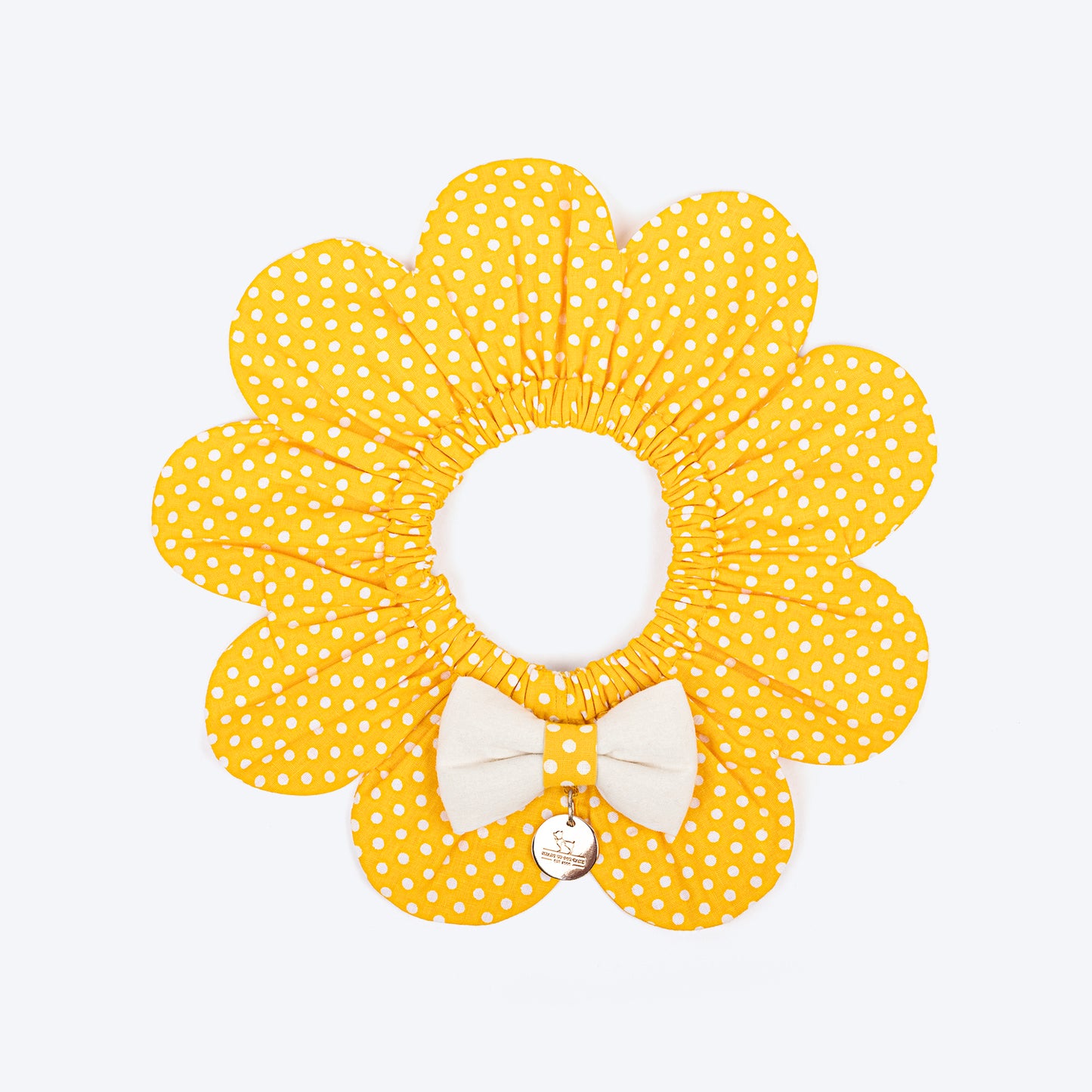 HUFT Polka Paws Scarf For Cat & Puppy - Yellow_02