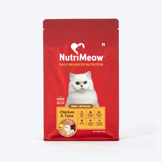 Nutrimeow Chicken and Tuna Dry Food For Adult Cat - Heads Up For Tails