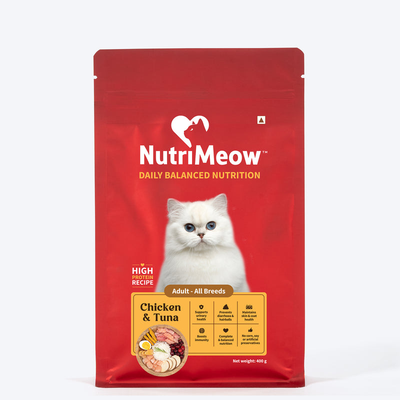 Nutrimeow Chicken and Tuna Dry Food For Adult Cat - Heads Up For Tails