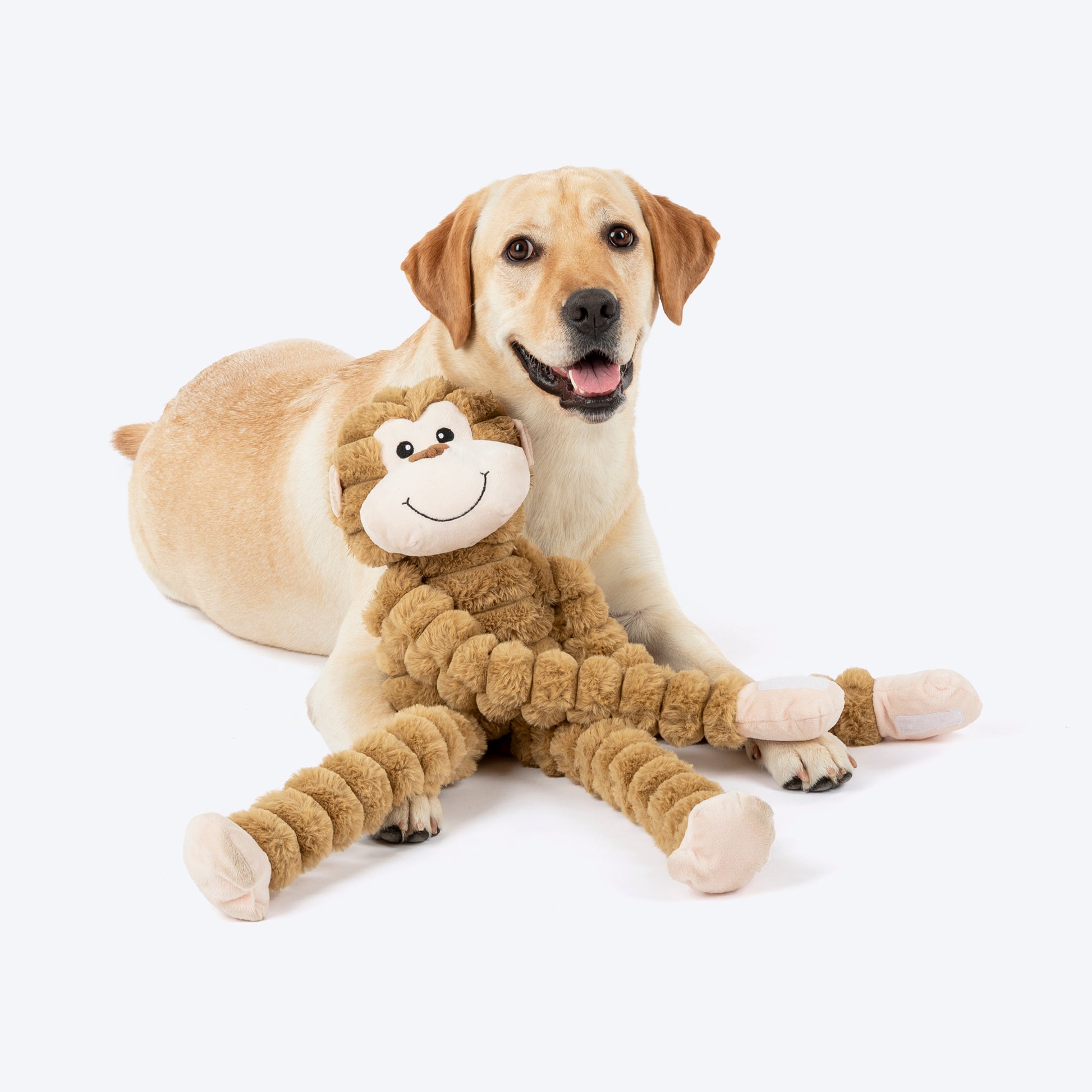 HUFT Mister Monkee Plush Toy For Dog - Brown - Heads Up For Tails