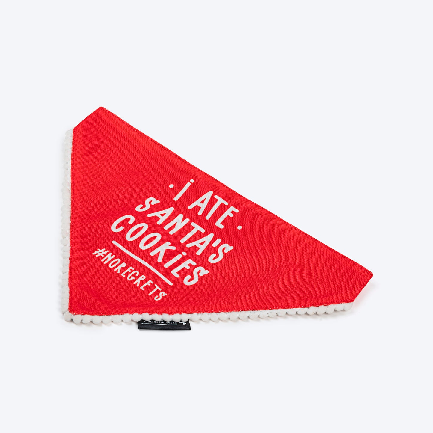 HUFT I Ate Santa's Cookies Bandana For Dog - Red - Heads Up For Tails