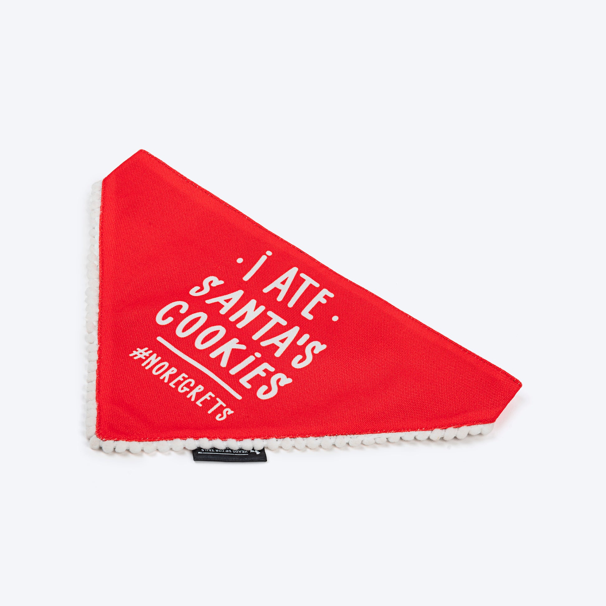 HUFT I Ate Santa's Cookies Bandana For Dog - Red - Heads Up For Tails