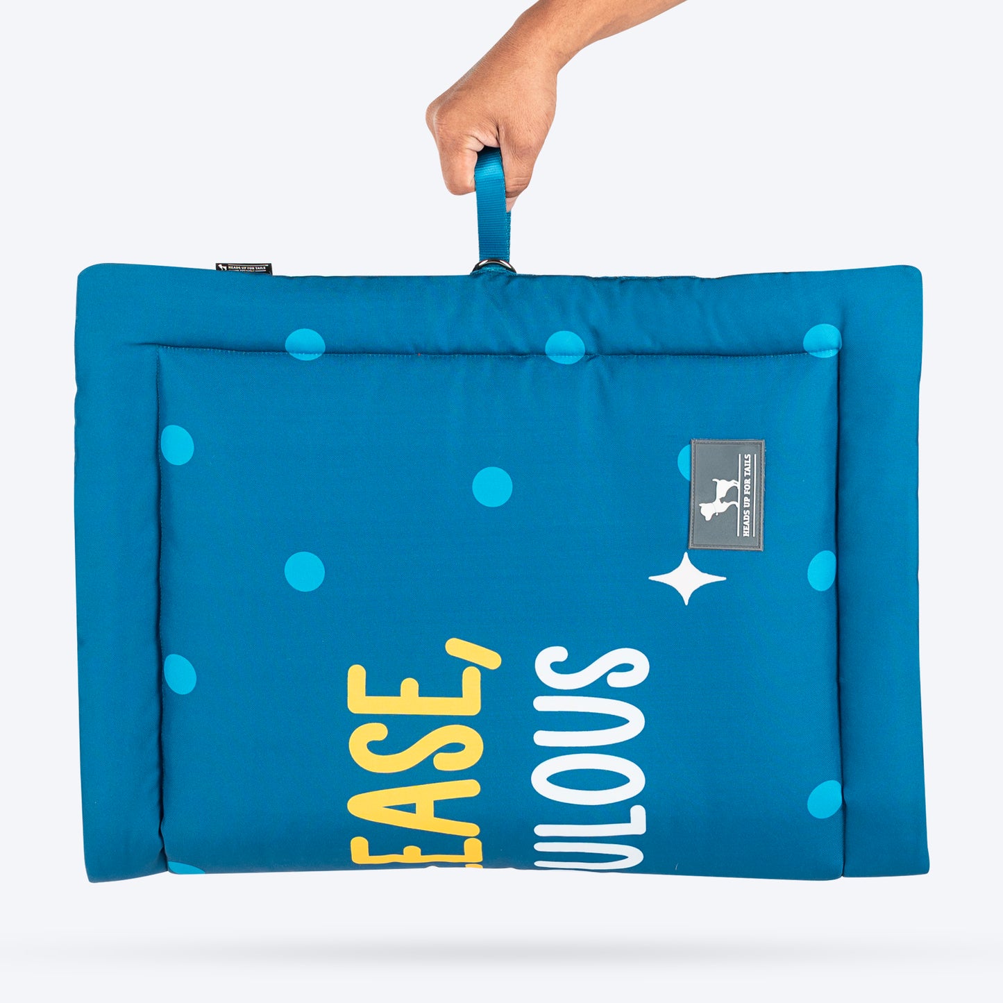 HUFT Pawlease I'm Fabulous Mat For Dog - Teal Blue - Heads Up For Tails