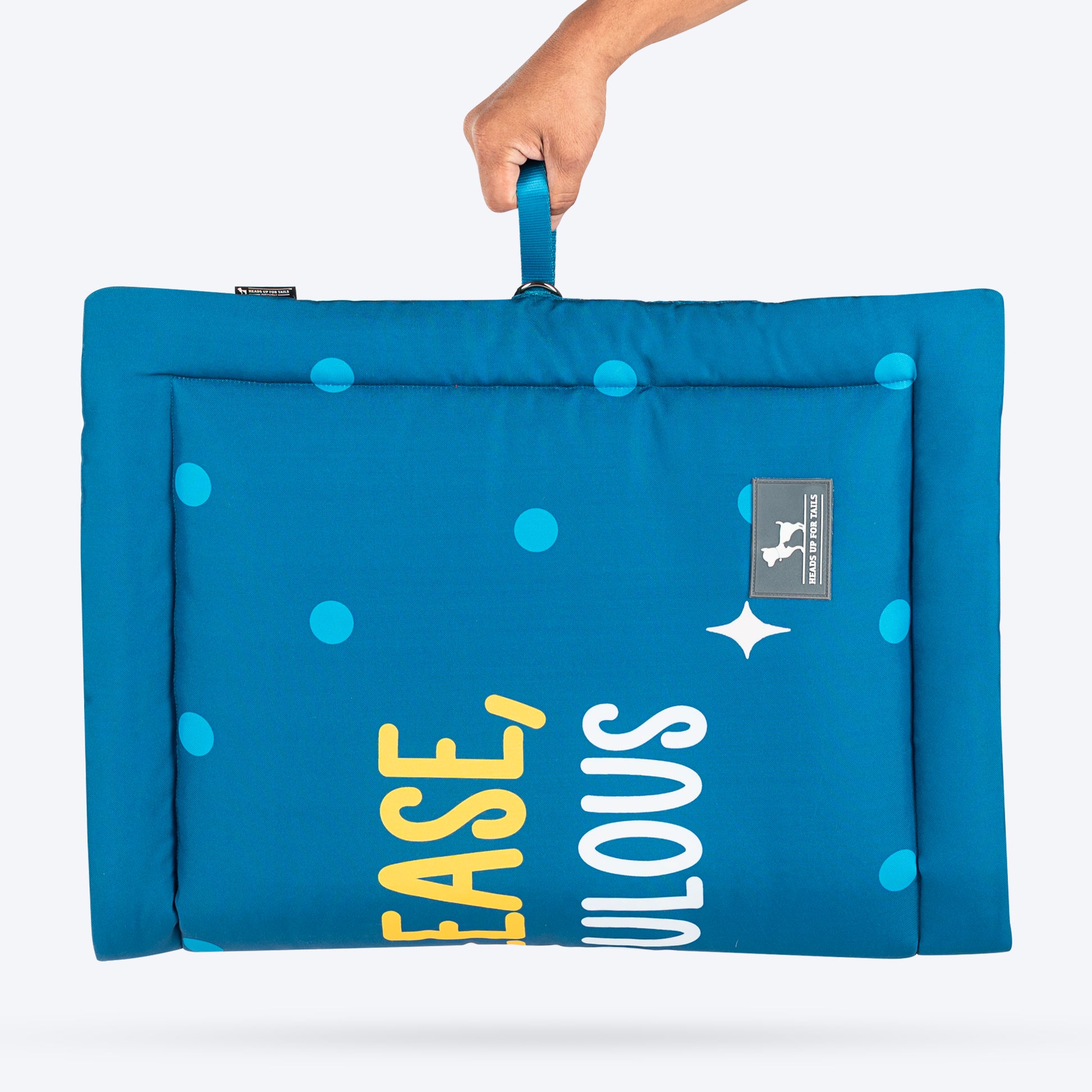 HUFT Pawlease I'm Fabulous Mat For Dog - Teal Blue - Heads Up For Tails