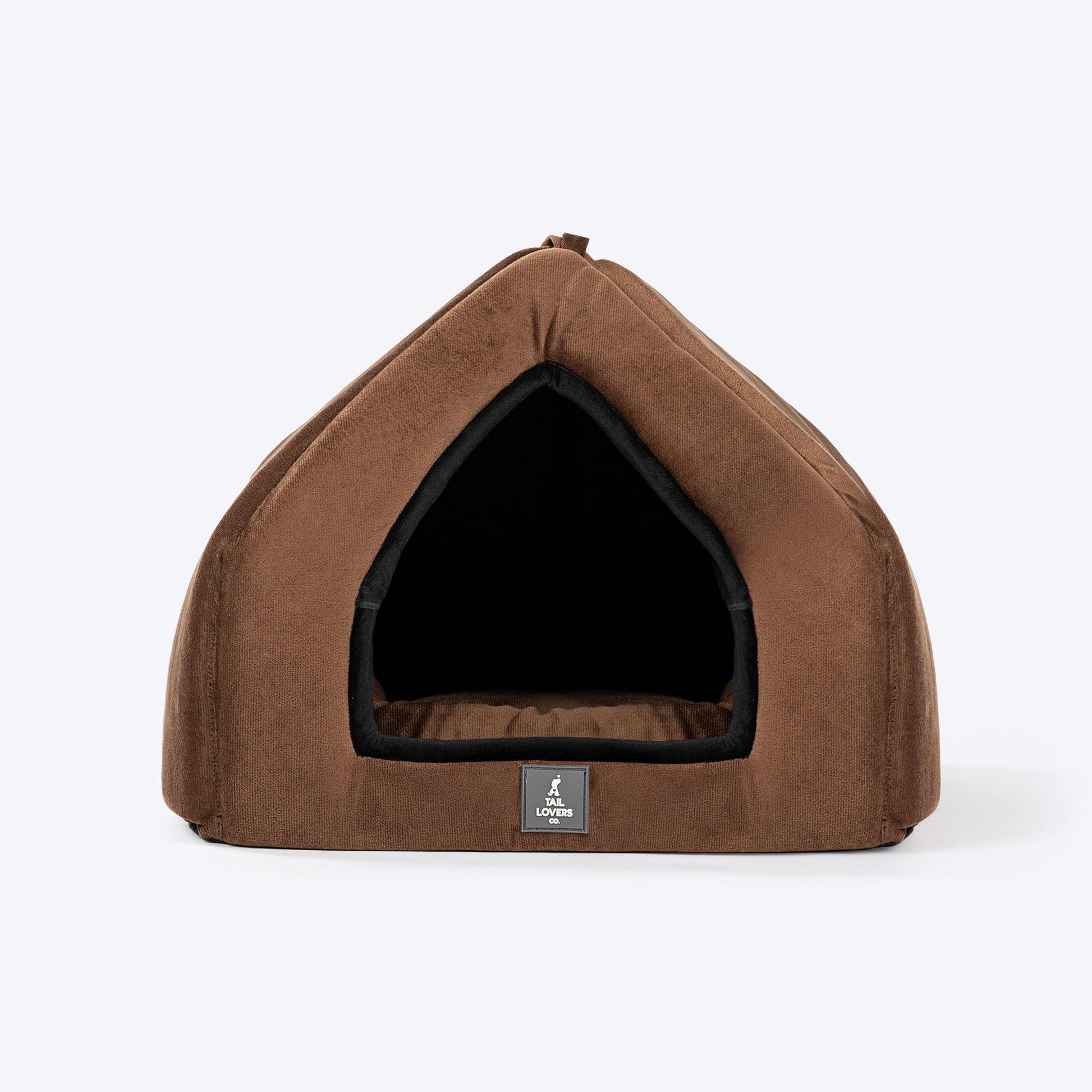 TLC Bedding With Removable Cushion For Cat & Puppy - Brown & Black - Heads Up For Tails