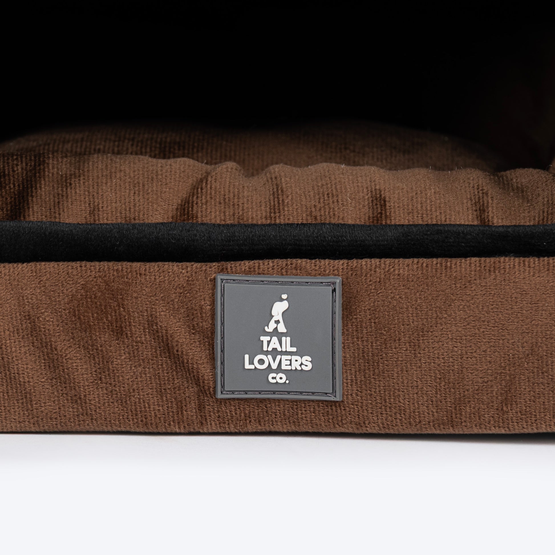 TLC Bedding With Removable Cushion For Cat & Puppy - Brown & Black - Heads Up For Tails