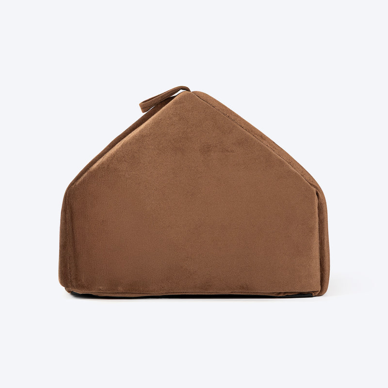 TLC Bedding With Removable Cushion For Cat & Puppy - Brown & Black - Heads Up For Tails