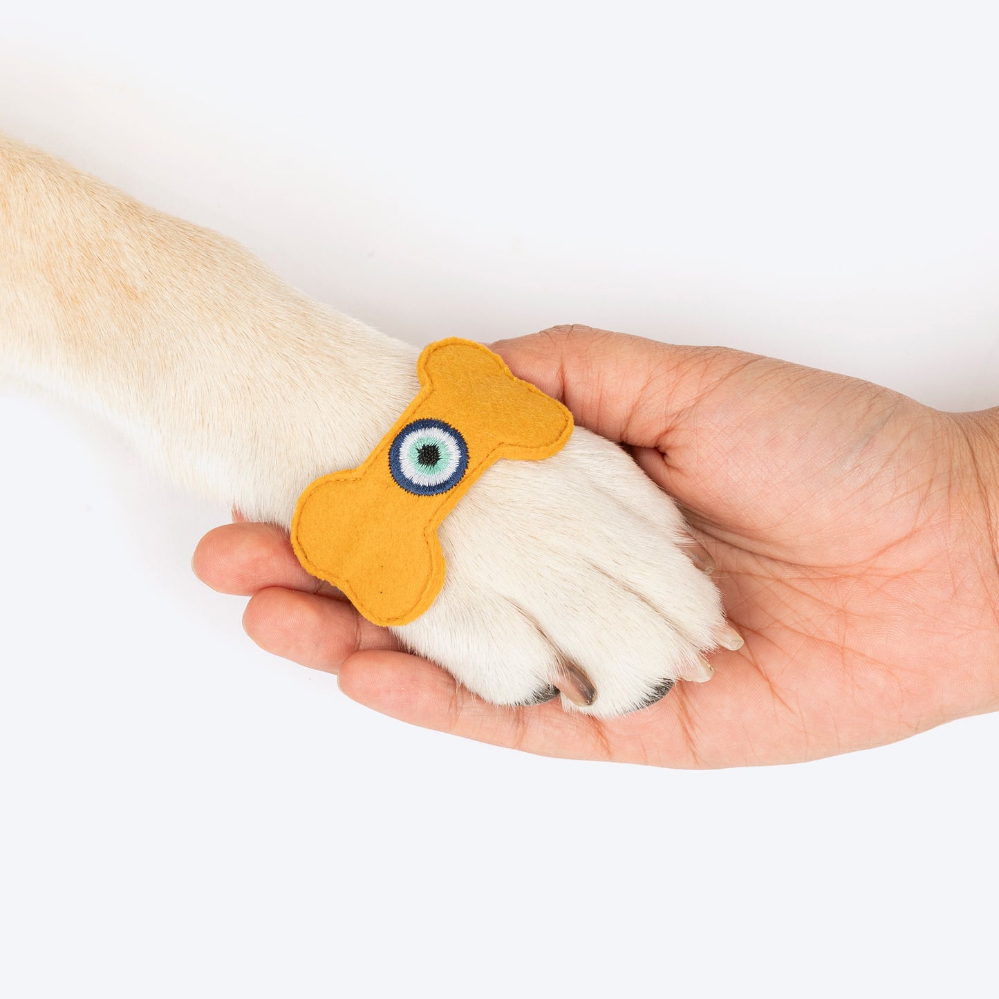 HUFT Nazar Buster Tie Rakhi For Dog & Cat - Yellow