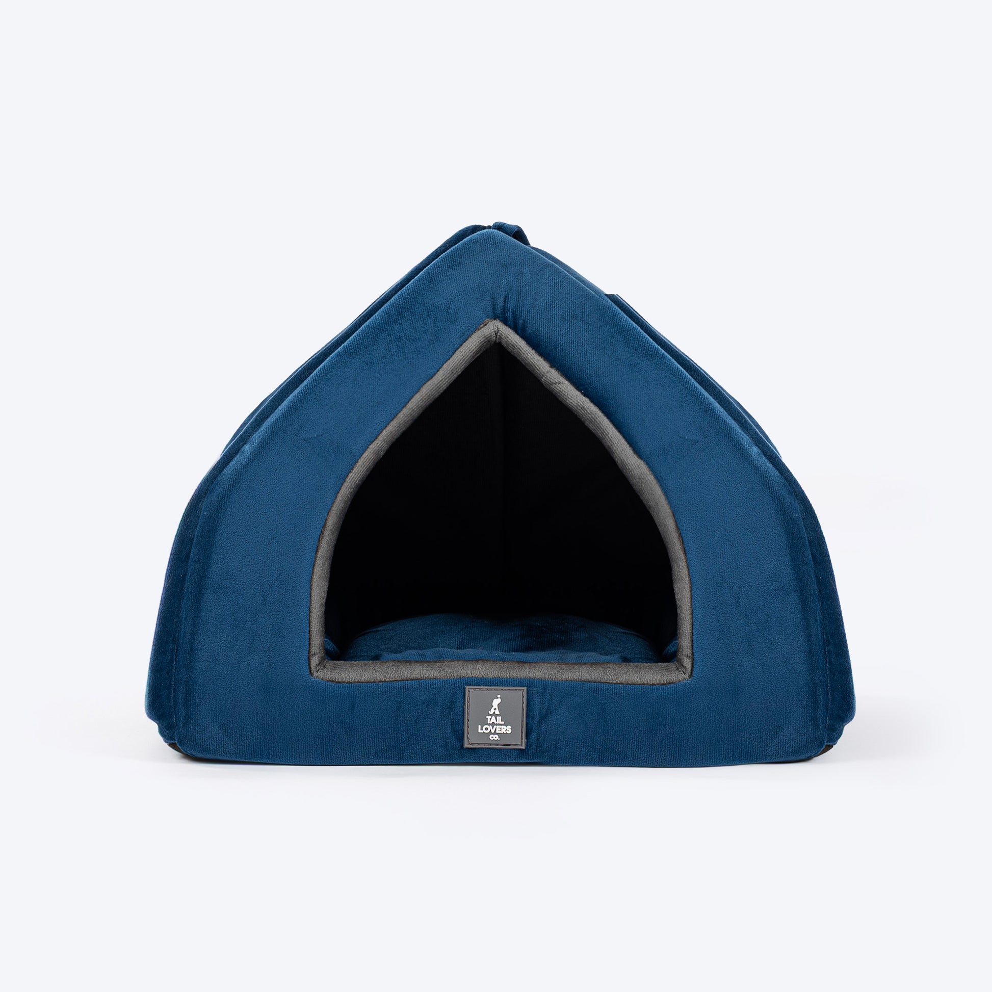 TLC Bedding With Removable Cushion For Cat & Puppy - Navy & Grey - Heads Up For Tails