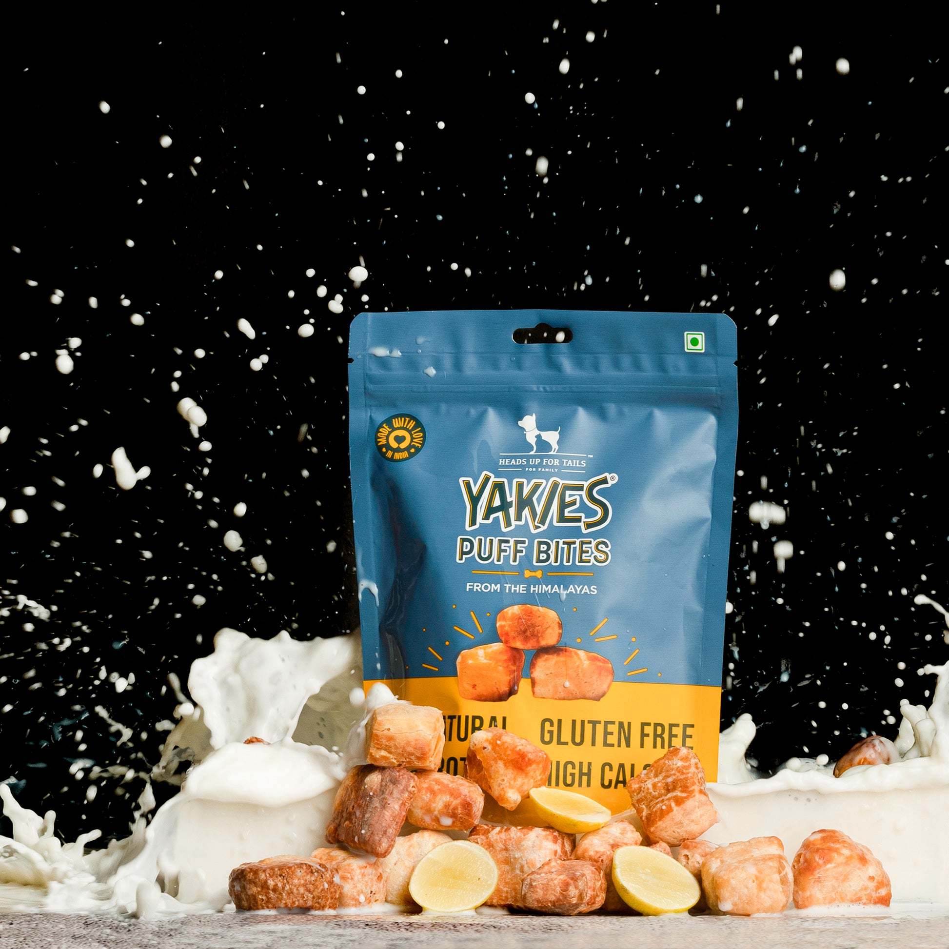 HUFT Yakies Puff Bites 100% Natural Gluten Free Dog Treats - 70 gm - Heads Up For Tails