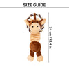 TLC Bungee Cow Squeaky Plush Toy For Dog - Brown - Heads Up For Tails
