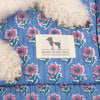 HUFT Jaipuri Phool Dog Mat - Blue & Pink