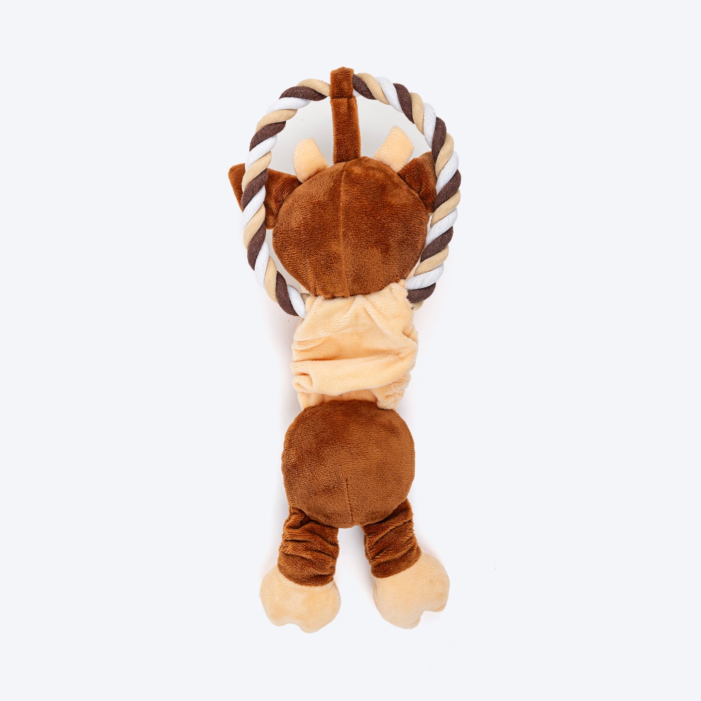TLC Bungee Cow Squeaky Plush Toy For Dog - Brown - Heads Up For Tails