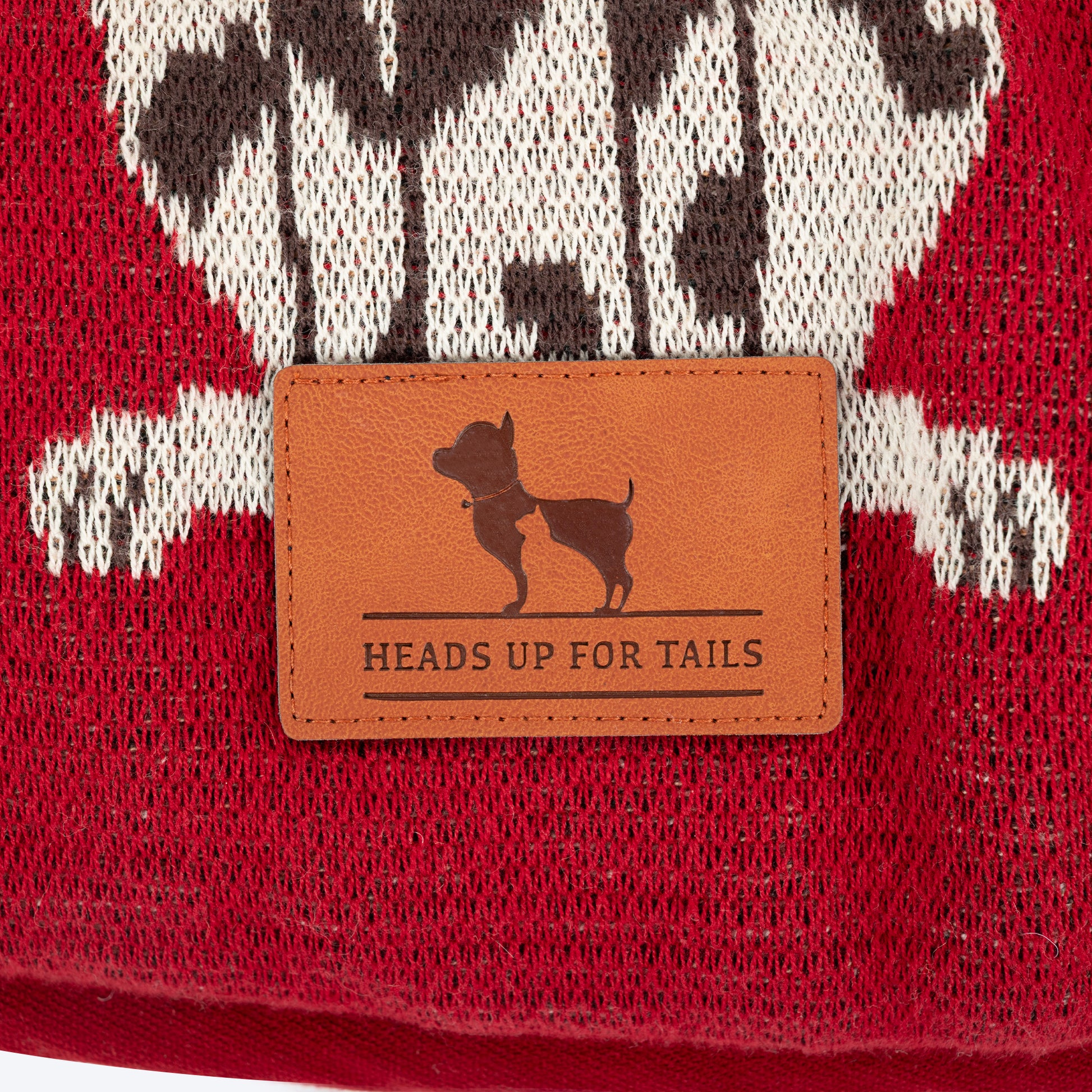 HUFT Bloom Buddies Round Mat For Dog - Red - Heads Up For Tails