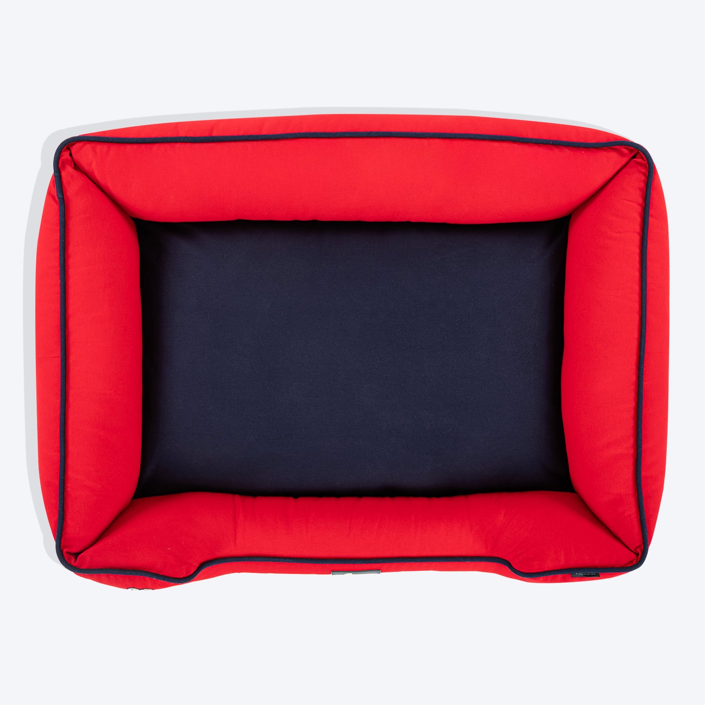 HUFT Ellie Classic Lounger Bed For Dog - Red & Navy - Heads Up For Tails
