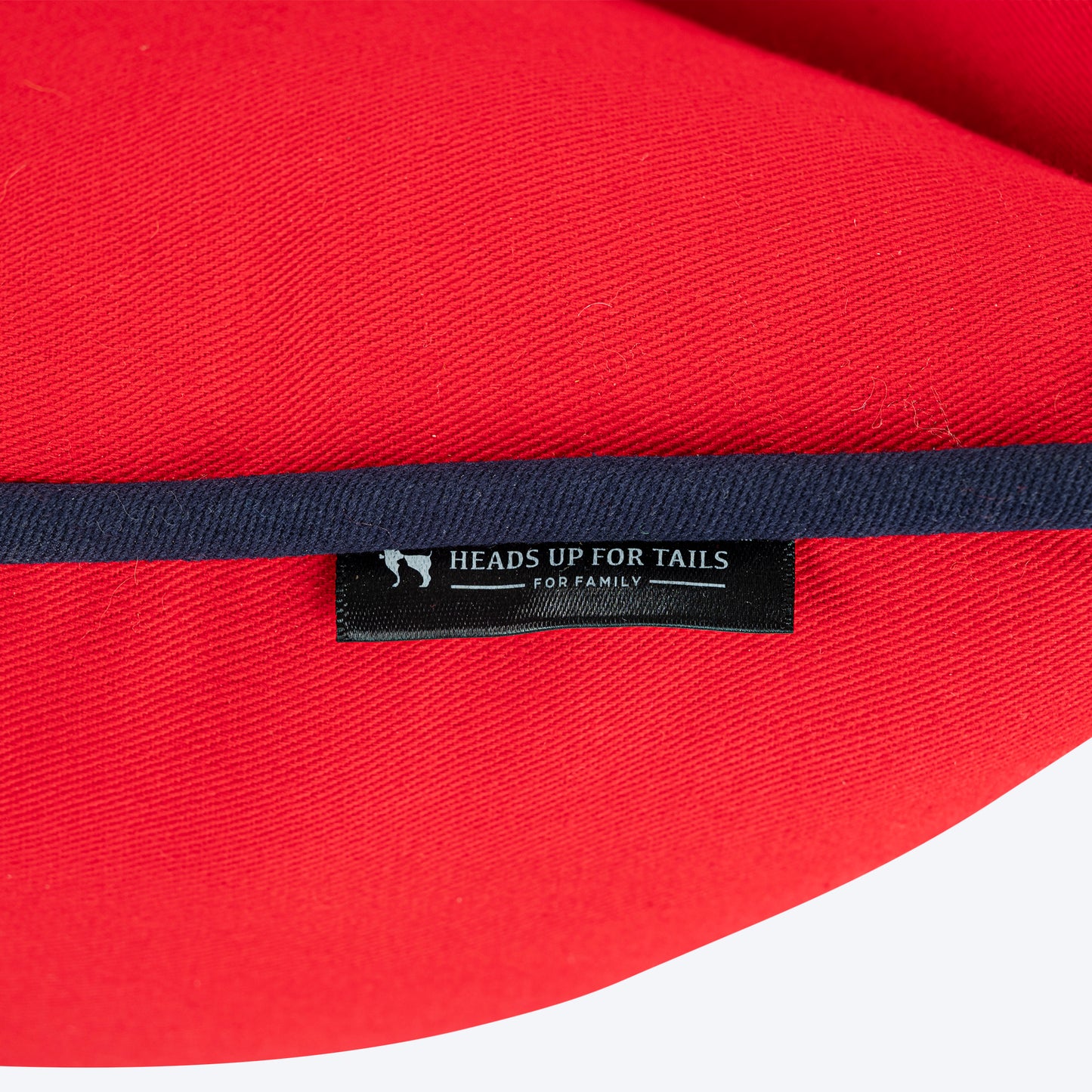 HUFT Ellie Classic Lounger Bed For Dog - Red & Navy - Heads Up For Tails