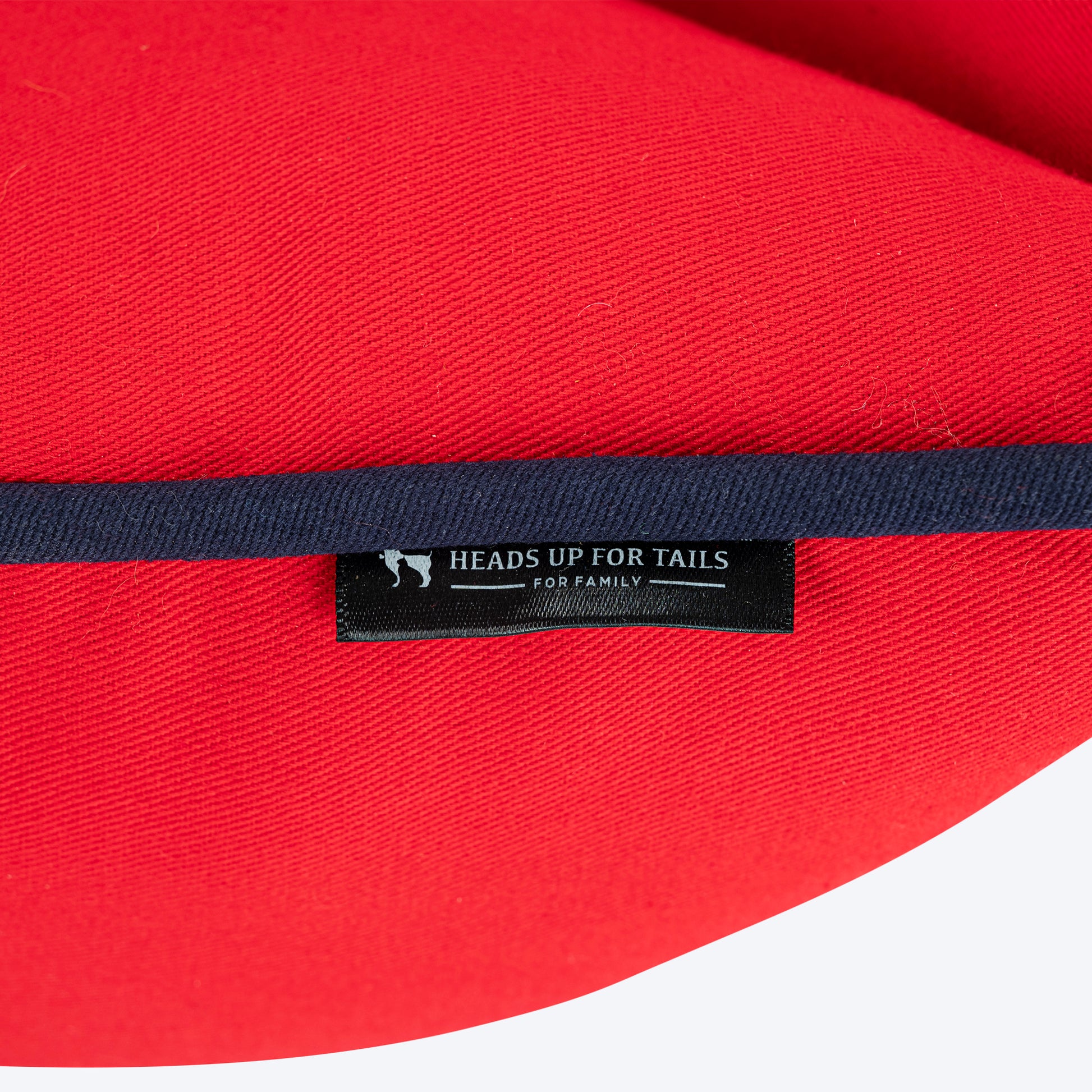 HUFT Ellie Classic Lounger Bed For Dog - Red & Navy - Heads Up For Tails