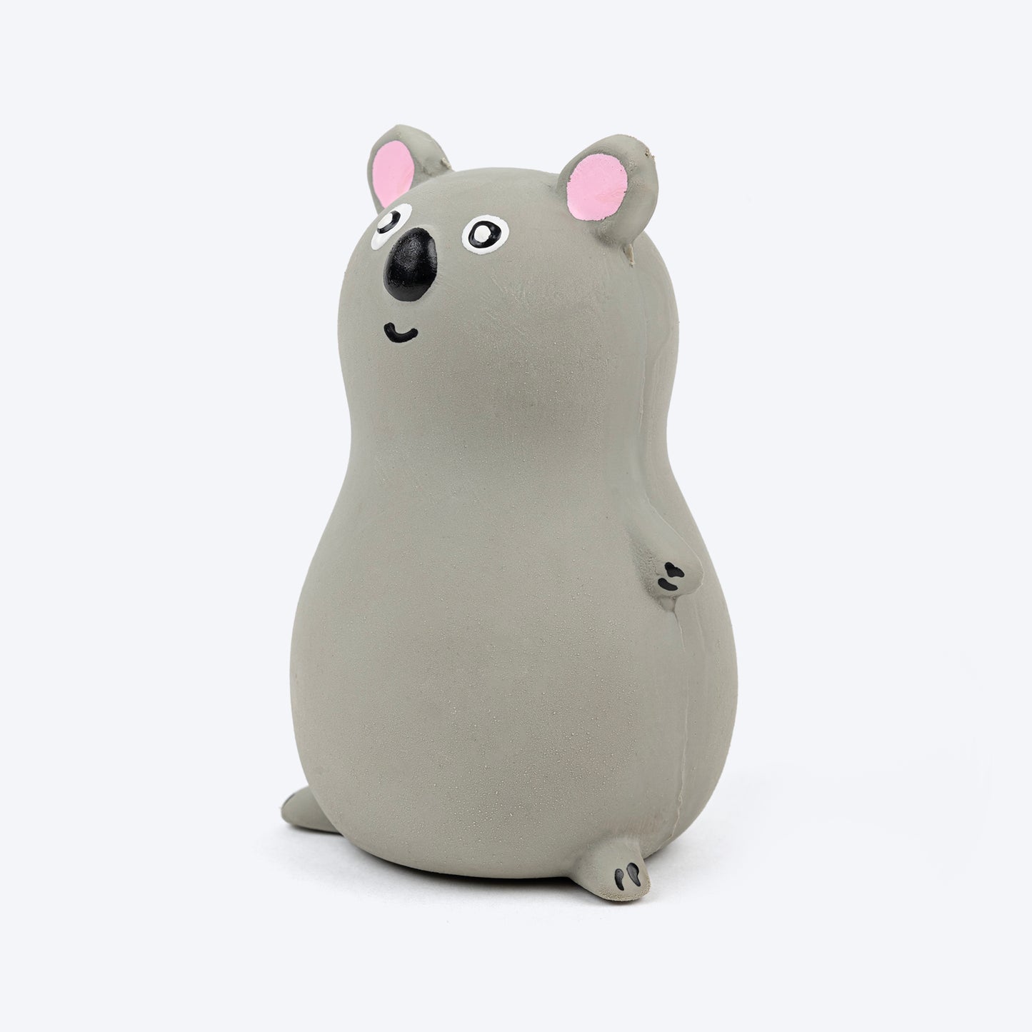 TLC Rubber Koala Squeaky Chew Toy For Dog - Grey - Heads Up For Tails