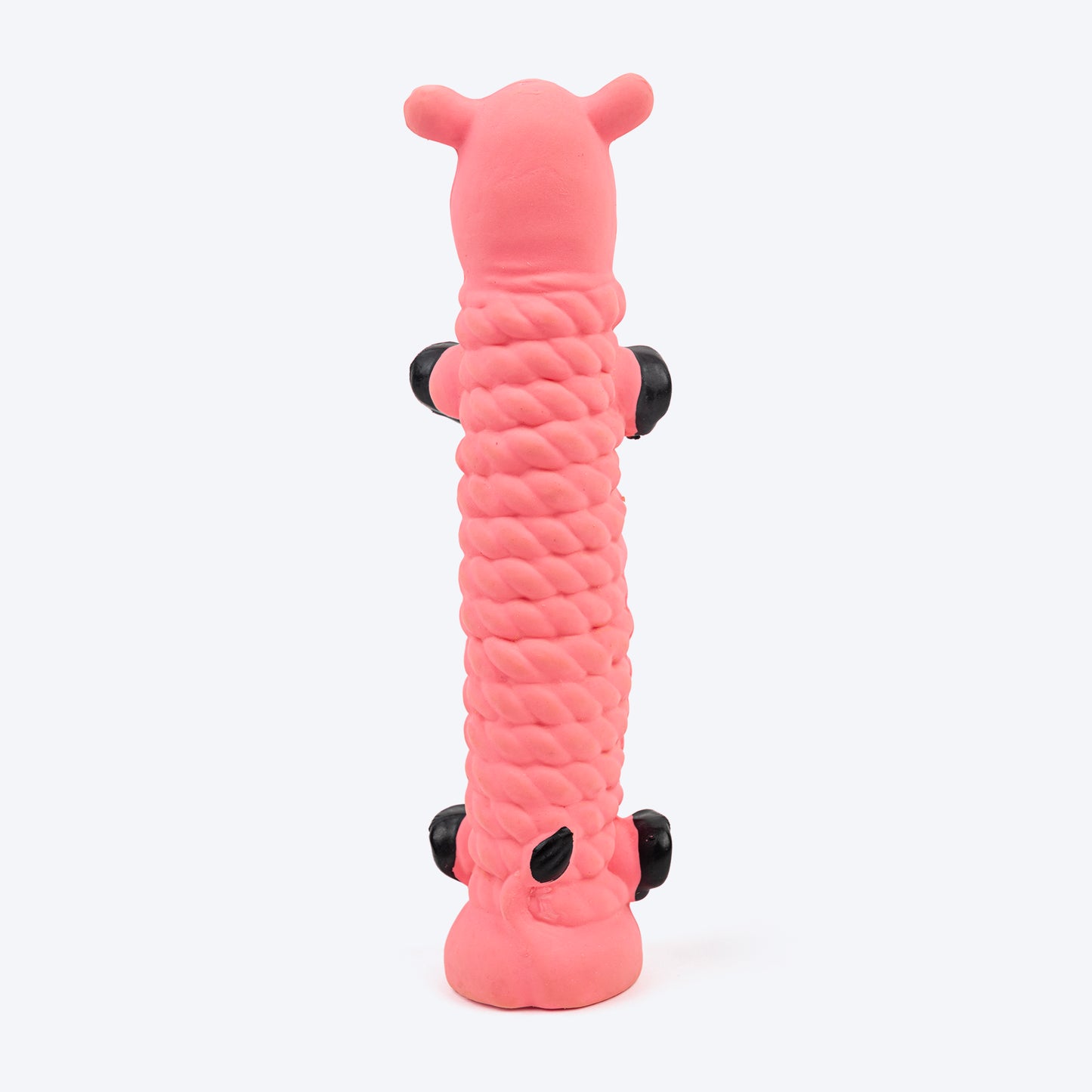 TLC Long Body Hippo Squeaky Chew Toy For Dog - Pink - Heads Up For Tails