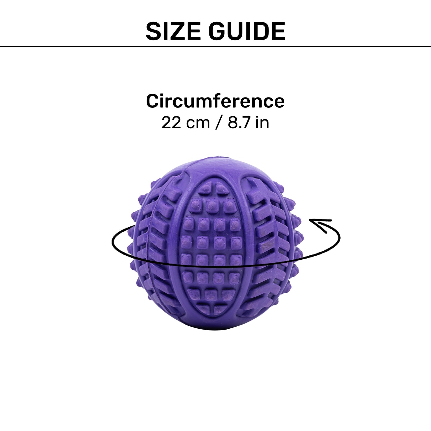 TLC Tyre Tracks Rubber Squeaky Chew Toy For Dog - Purple - Heads Up For Tails