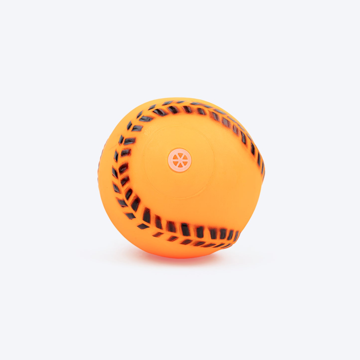 TLC Baseball Squeaky Chew Toy For Dog - Orange - Heads Up For Tails