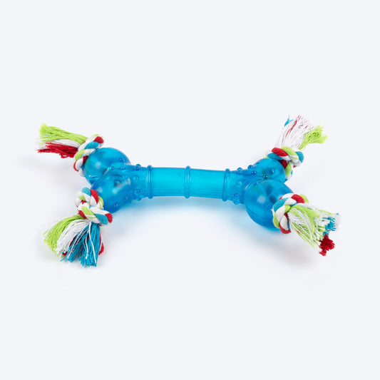 TLC Multi Material 4 Knot Rope Toy For Dog - Assorted - Heads Up For Tails