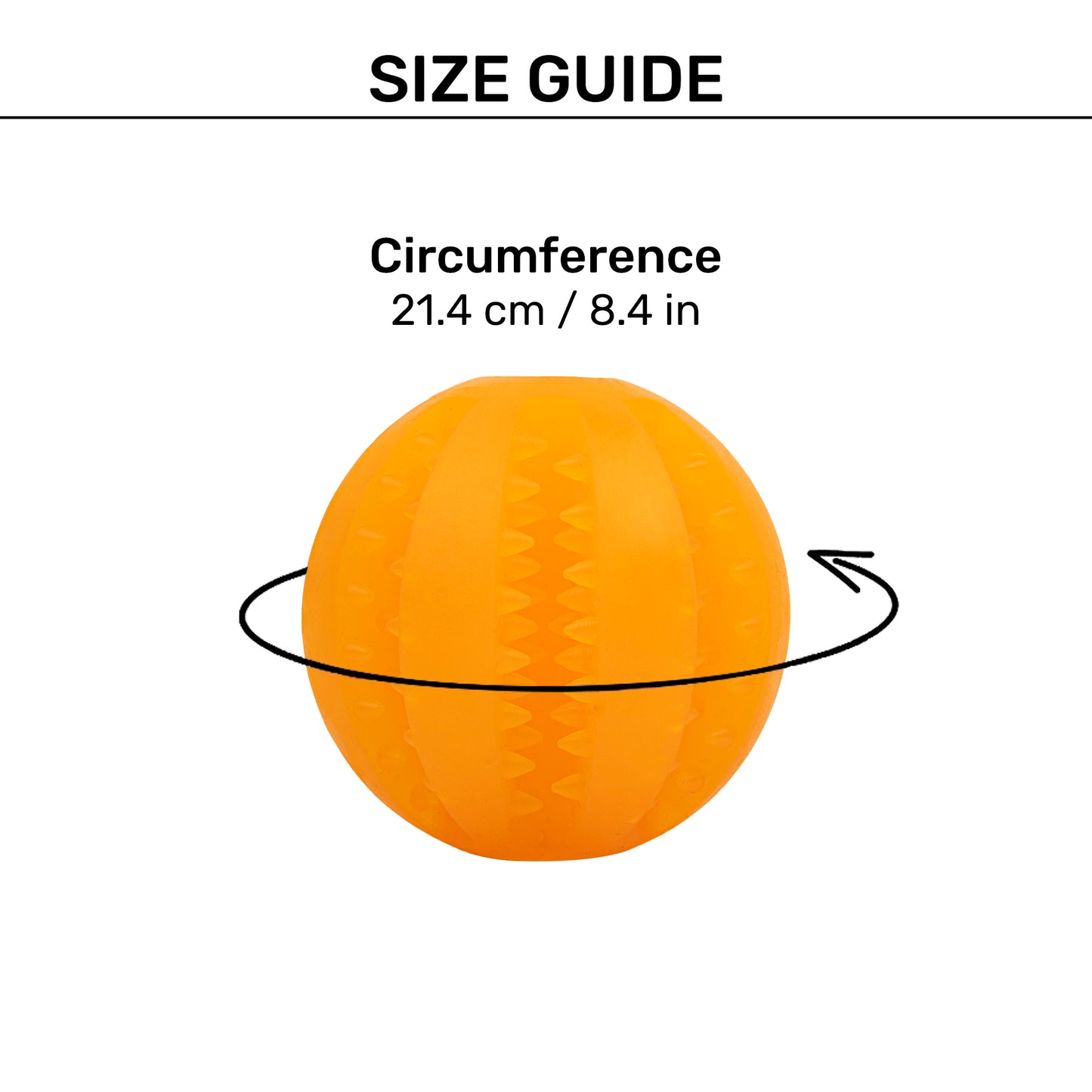 TLC Spiky Ball Chew Toy For Dog - Yellow - Heads Up For Tails