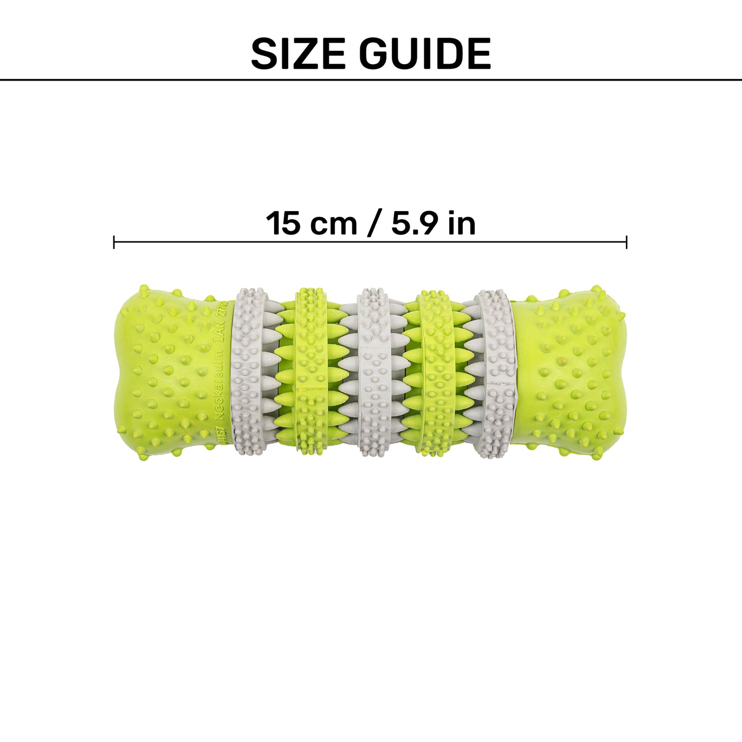 TLC Spiky Rugby Chew Toy For Dog - Green - Heads Up For Tails