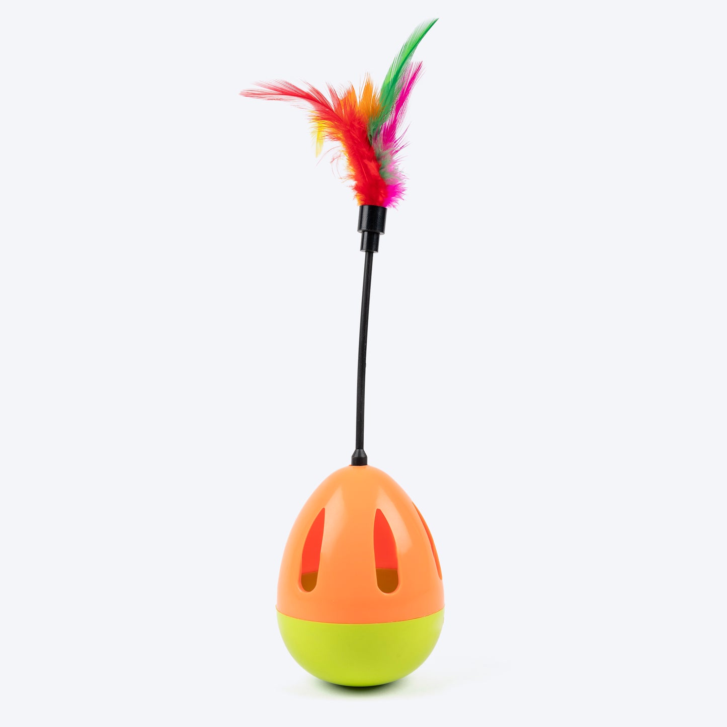 TLC Tumbler Toy With Feathers For Cat - Multicolor - Heads Up For Tails