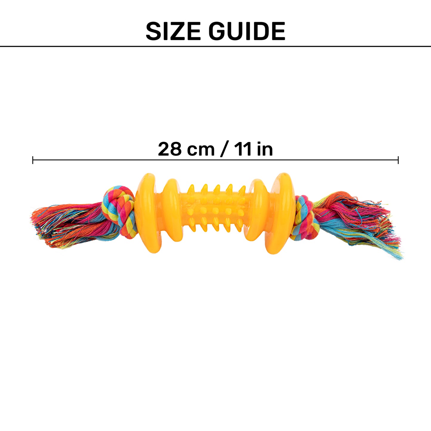 TLC Roller With Rope Chew Toy For Dog - Yellow - Heads Up For Tails